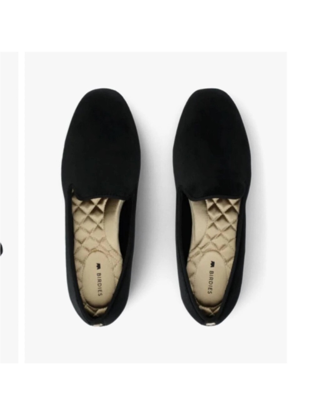 Birdies The Starling Velvet Loafers Black Size 9